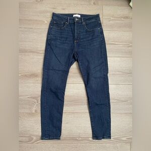 LOFT Dark Denim High Rise Skinny Jeans